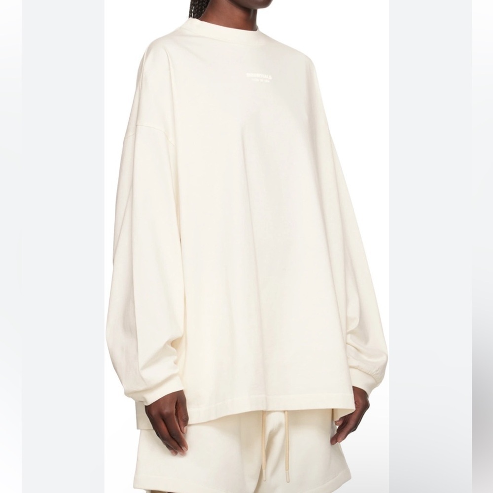 Fog Essentials Fear Of God White Oversize Long Sleeve Tee T-shirt Size Medium